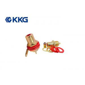 Brass Alloy Body RCA Connector Socket 50Hz brass Pin pom Washer