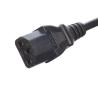 Home Appliance Oxygen Free Bared Stranded Copper 3 Pin 16A Plug Power Cord C13 Connector Black Italia Standard Power Cord