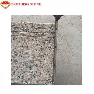 Peach Red / Natural Pink Granite 3cm Granite Slab For Kitchen Countertops