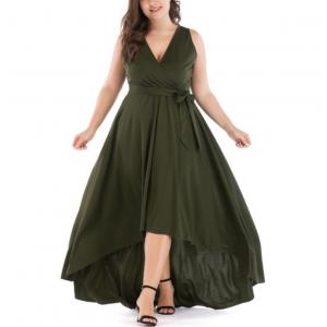 Wholesale sexy fat women dresses sleeveless long plus size dress