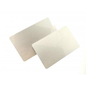 China Luxury Silver Glossy Blank PVC Cards With Black Hico Loco Magnetic Stripe supplier