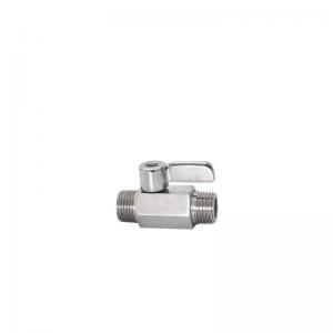 304 Handle 316 Body Stainless Steel External Thread Mini Ball Valve with Materials