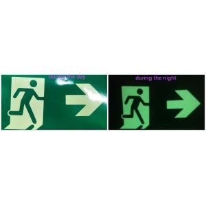 China Plastic Photoluminescent Vinyl Film Self Adhesive For Everglow Exit Signs supplier