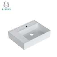 China Small Size Ceramic Bathroom Basin Freestanding Wash Basin Wall Hung Sink For Apartment on sale