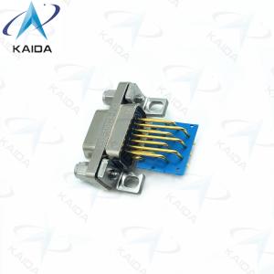 J30J-15TJWP Gold Over Nickel Contact Plating MDM Series 15 Male Pins 90 Degree Receptacle