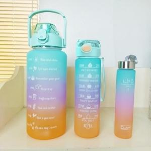 China Conception humanisée 550/750/1000ML Bouteille d'eau en plastique portable de 1 litre Gradient Couleur personnalisée Gym Bouteilles d'eau sans bisphénol et toxine OEM ODM wholesale
