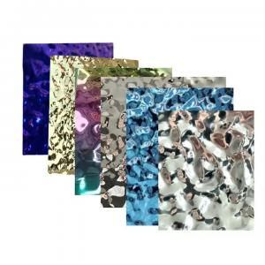 Water Ripple Color Decorative Stainless Steel Sheet Etched 304 Wall Panels