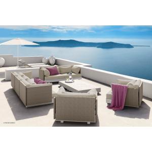 Waterproof Rattan Modern Outdoor Furniture Corner Sofa Dining Set For Leisure Area