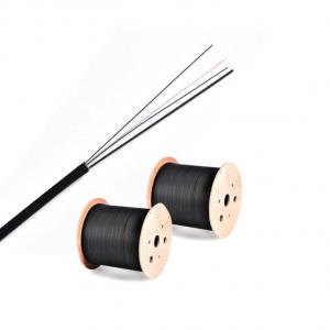 China 2 Core FRP KFRP Steel Wire FTTH Drop Cable Bow Type Black Color PVC Steel Wire supplier
