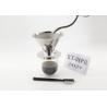 China Double Wall Pour Over Coffee Filter Cone With SS Fixed Base , Silver Color wholesale