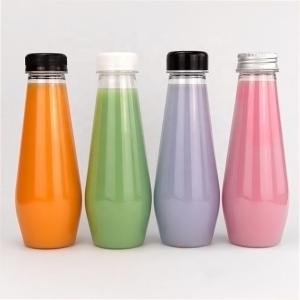 ODM Clear Plastic Juice Container 350ml Juice Bottle With Screw Cap