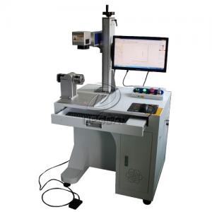 China Stainless Steel Cylinder Fiber Laser Marking Machine with Rotary Axis AC110V supplier