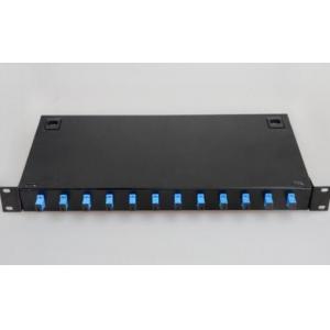 China 19'' 1u fiber patch panel , FTTH Fiber Optic Distribution Panel 12 Ports supplier