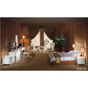 Customized Solid Wood Bedroom Furniture Sets White Lacquer Finish