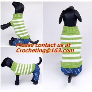 Dog snowflake pattern jacquard sweater, sweaters, crochet Pet Sweater, knit dog sweaters