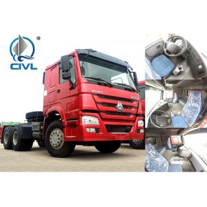 China SINOTRUK Howo 6X4 Prime Mover Truck 371HP Red Tractor Truck  Unloading Truck supplier
