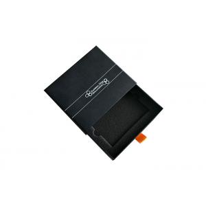 China Color Black Paper Matchbox Slide Box , Slide Out Gift Box With Foam Insert supplier