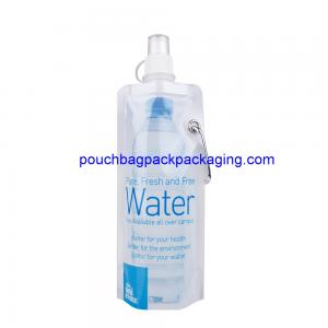 China Portable stand up water pouch, folding water bottle, barrier feature and Plastic Material supplier