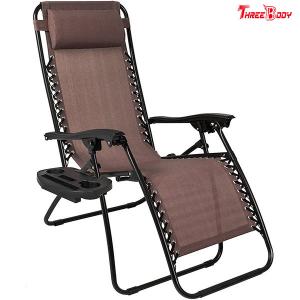 China Adjustable Pool Outdoor Patio Lounge Chairs Brown UV Resistant 38 X 26 X 9.5 Inches supplier