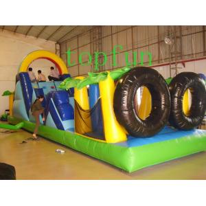 Custom Made Fireproof Safety Rent Inflatable Obstacle Course For Kids