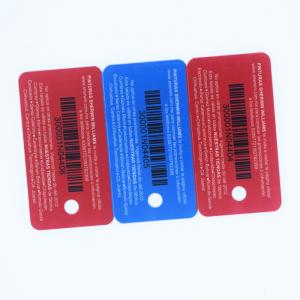 China 0.76mm 0.84mm Plastic PVC Card Key Tag ODM  3 Up Hot stamping Printing on sale 