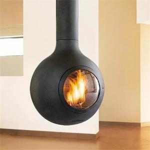 Europe Indoor Wood Burning Stove Decorative Ceiling Suspended Fireplace