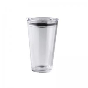 China Beverage 450ml Borosilicate Glass Straw Coke Cups supplier