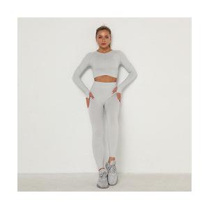                  Women&prime;s Seamless Breathable Long Sleeve Yoga Sportswear Sport Suit Clothes Gym Wear Set Fitness Yoga Wear 2023             
