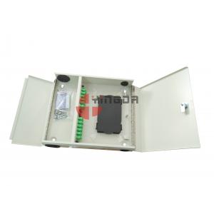 China Waterproof 4 Ports 2 Door Fiber Optic Patch Panel ODF Wall Mounted With SC/APC adapters wholesale