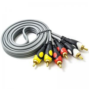 China OD 13.5 Multi Bare Copper 3 Core RCA Cable For Speaker Audio supplier