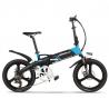 Black 20 Inch Electric Bike For Adults 48v 13ah Lithium Battery Wear Resistant