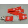 Silk Screen Printing Polyester Promotional Lanyards , Customized Sublimation