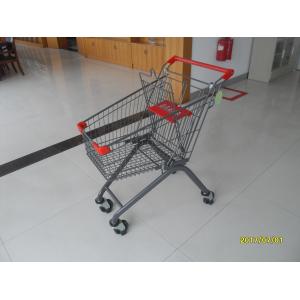China Q195 Low Carbon Steel 80L Grocery Pull Cart For Boutique Supermarket supplier