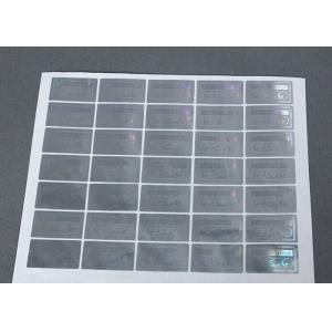 China 3D Anti Counterfeit Sticker / Silver Label Stickers Scratch Off With Security Code supplier