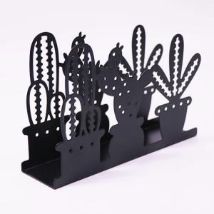 Tabletop Cactus Design Metal Napkin Holder Standard Size For Restaurant / Hotel