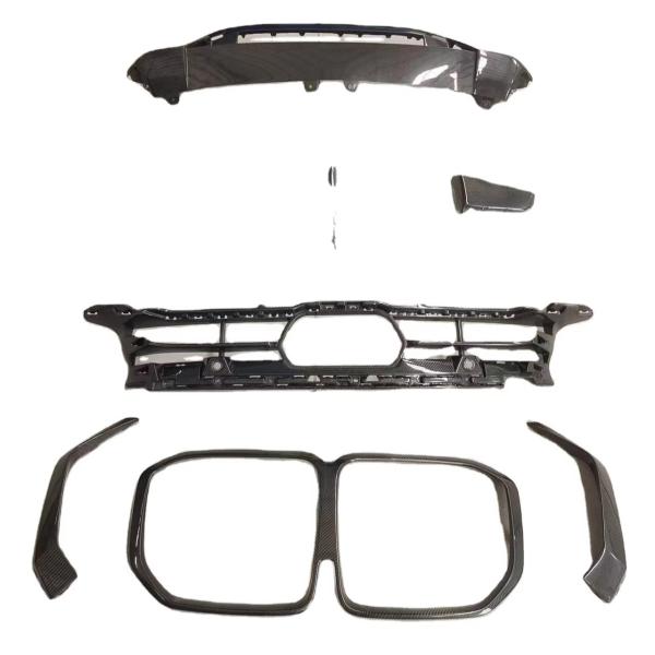 For BMW X7 Carbon Fiber Body Kit X7 OEM Style Carbon Fiber Front Lip Diffuser Large Light Shade Body Kit