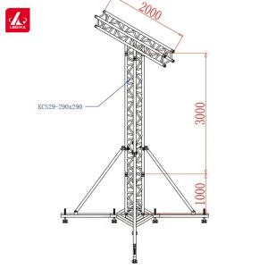 High Quality Stand Tower Speaker Truss Facility Structure Square 300x300mm