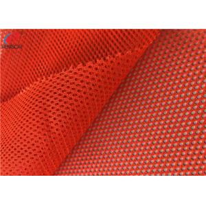 China Polyester Tricot Mesh Fabric Safety Uniform Fluorescent Material Fabric supplier