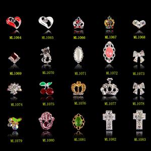 Hot NEW Wholesale Alloy Jewelry 3D Nail Art Jewelry Nail rhinestones Sticker Supplier Number ML1064-1083