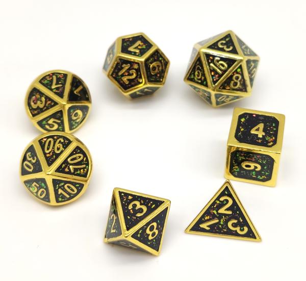 GST Practical RPG Dice Set Multipurpose Handmade Polyhedral Metal