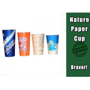 Double PE Coated Cold Drink Cups Food Grade For Coffee Shops / Offices