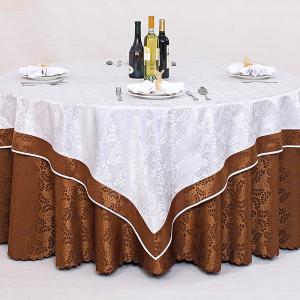 Outdoor Reusable 120 Inch Round Jacquard Tablecloth