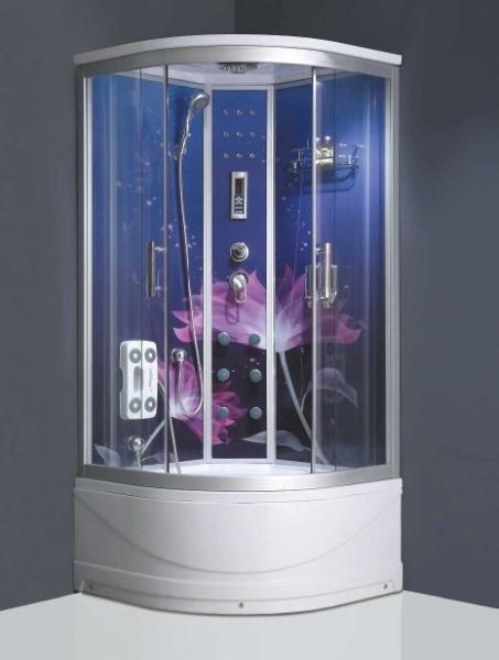 Glass back panel rain shower steam shower cubicle portable massage shower room