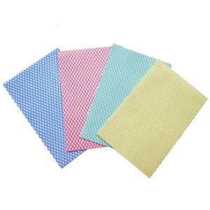 Chemical Bond Disposable Cleaning Wipes Diamond Pattern Multiscene