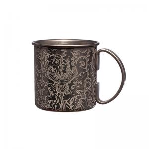 China Baroque Style Stainless Steel Wine Glass Shock Mule Mug For Business Gifts supplier
