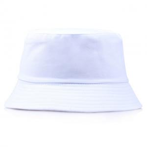 White Foldable Bucket Hat Street Headwear Outdoor Fisherman Cap For Men Woman