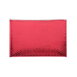 China Red Shinny A3 Metallic Foil Padded Envelope Mailers Standard Pack Zipper Bubble Bag supplier