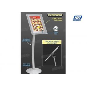 China A3 Poster Display Stands ,  Illuminated LED Poster Frame Stand Bevel Display supplier