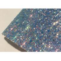 China Fireproof 54/55' 3D Holographic Glitter Leather Fabric on sale