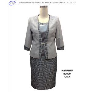 MANANNA 80029 Apricot/Gray 2 pcs dress suit for wedding